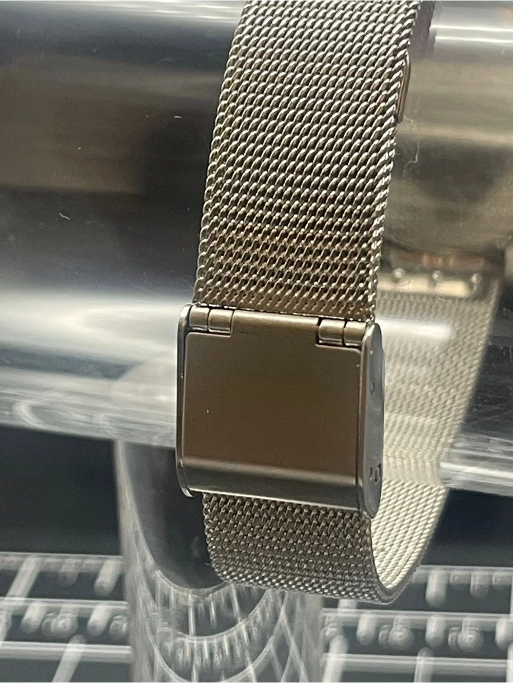 USA Olympic Silver-Tone Mesh Band Quartz Watch